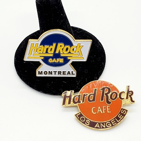 HARD ROCK CAFE pinbacks Montreal and Los Angeles collectible rock and roll - Picture 7 of 7